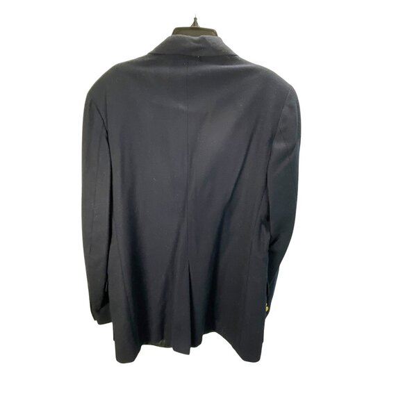 Stanley Blacker Blazer For Filenes Wool Blazer Size 42R Navy Mens Gold Buttons B - Picture 3 of 7
